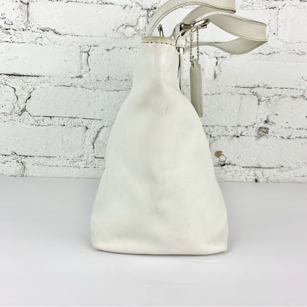 Coach Vintage Waverly White Leather Satchel Handbag Purse 4133 - Picture 4 of 10